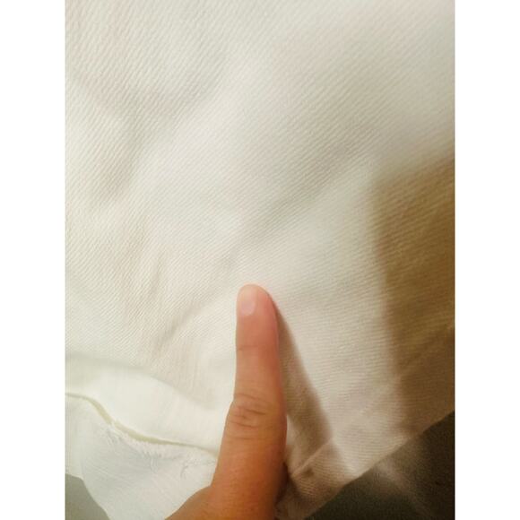 7 FOR ALL MANKIND White Cotton Blend Cuffed Hems Logan Straight Leg Jeans 25 - Picture 11 of 16